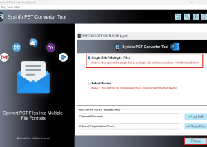 software - Sysinfo Outlook Attachment Extractor 22.8 screenshot