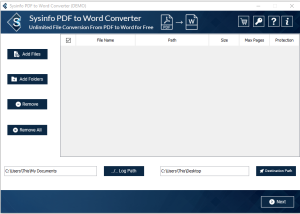 software - Sysinfo PDF to Word Converter 21.4 screenshot