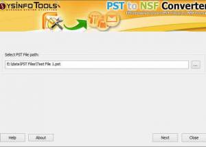 software - SysInfo PST to NSF Converter 7.0 screenshot