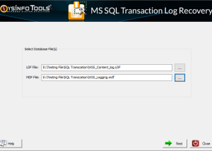 software - SysInfo SQL Transaction Log Recovery 18 screenshot