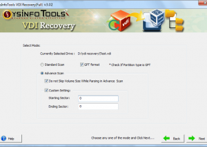 software - SysInfo VDI File Recovery Software 20 screenshot