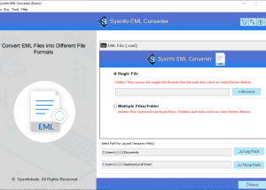 software - Sysinfo Windows Live Mail to Outlook Converter 21.9 screenshot