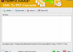 software - SysInfoTools EML to PST Converter 2.0 screenshot