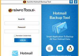 software - SysInfoTools Hotmail Backup Tool 19.0 screenshot