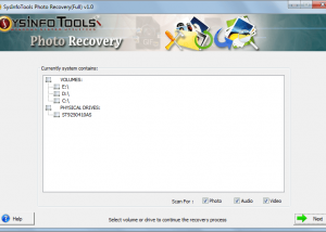 SysinfoTools Photo Recovery screenshot