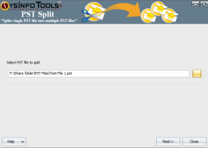 software - SysInfoTools PST Split 4.0 screenshot