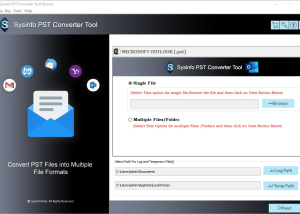 Sysinfo PST to MSG Converter screenshot