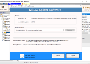 software - SysInspire MBOX Split and Merge Software 2.5 screenshot