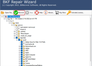 software - SysKare BKF Repair 3.0 screenshot