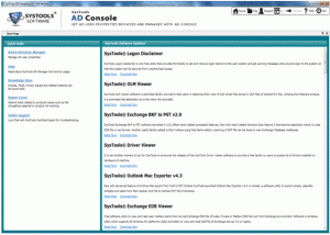 SysTools AD Console screenshot