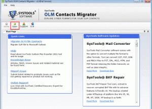 software - SysTools OLM Contacts Migrator 2.6 screenshot