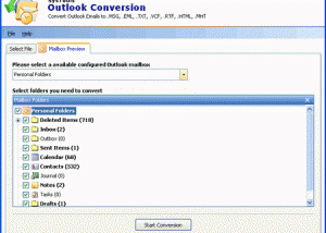 software - SysTools Outlook Conversion 6.3 screenshot