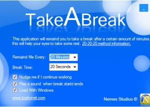 software - TakeABreak 1.0 screenshot