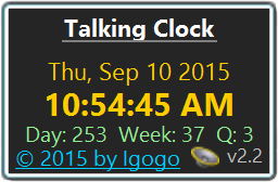 software - Talking Clock 3.4 screenshot
