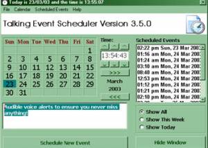 Talking Event Scheduler screenshot