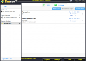 software - Tansee iOS Message Transfer 6.12.5 screenshot