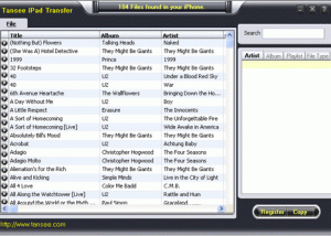 Tansee ipad Music Transfer screenshot