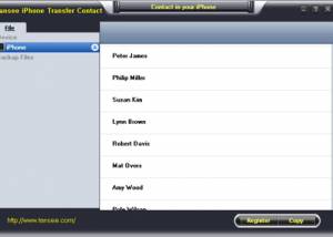 software - Tansee iPhone Contacts Transfer 6.2.1.0 screenshot