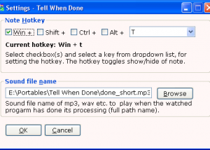 software - Tell When Done 1.6.0 screenshot
