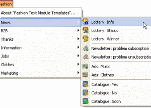 software - Templates for Fashion Helpdesk texts 1.00 screenshot