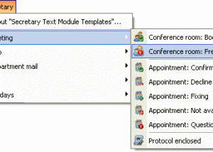 software - Templates for Secretary Helpdesk texts 1.00 screenshot