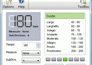 software - TempoPerfect Computer Metronome Free 5.01 screenshot