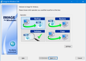 software - TeraByte Drive Image Backup and Restore 3.64 screenshot