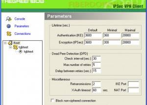 software - TheGreenBow IPSec VPN Client 6.86.009 screenshot