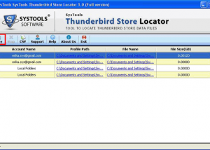 Thunderbird Store Locator screenshot
