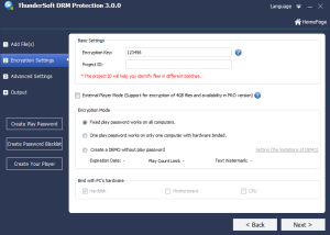 software - ThunderSoft DRM Protection 4.6.0 screenshot