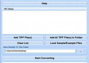 software - TIFF To PNG Converter Software 7.0 screenshot