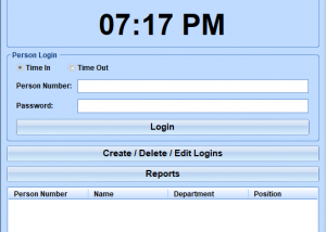 Time Attendance Recorder Software screenshot