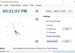 software - Time Information 1.1.0 screenshot