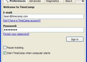 TimeCamp Data Collector screenshot