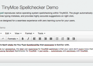 TinyMce Spellchecker Demo screenshot