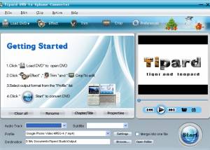 Tipard DVD to Gphone Converter screenshot