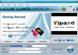 software - Tipard DVD to iRiver Converter 3.2.22 screenshot