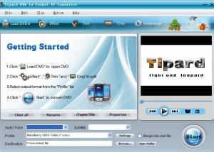 Tipard DVD to Pocket PC Converter screenshot