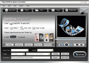 software - Tipard DVD to Zune Converter 4.0.06 screenshot
