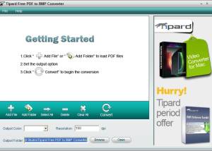 Tipard Free PDF to BMP Converter screenshot
