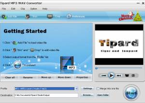 Tipard MP3 WAV Converter screenshot