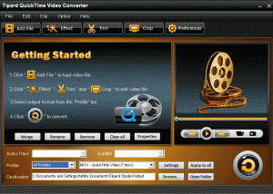 Tipard QuickTime Video Converter screenshot