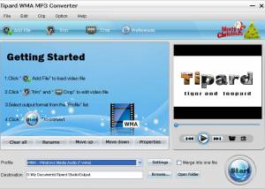 Tipard WMA MP3 Converter screenshot