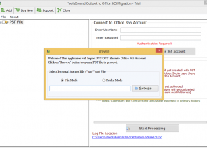 software - ToolsGround Outlook to Office 365 1.0 screenshot