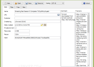 Full Torrent File Editor screenshot