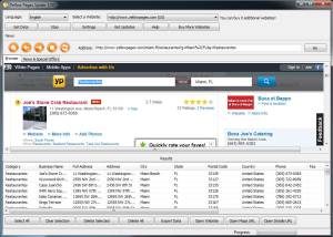 software - Touche Yellow Pages Spider 4.02 screenshot