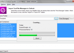 software - Transfer Turnpike to Outlook 1.1.0 screenshot