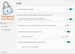 software - Transparent Lock Screen 24.6 screenshot