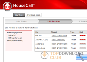 software - Trend Micro HouseCall 1.62.0.1252 screenshot