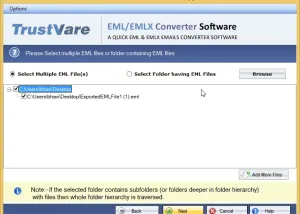 software - TrustVare EML to HTML Converter 1.0 screenshot